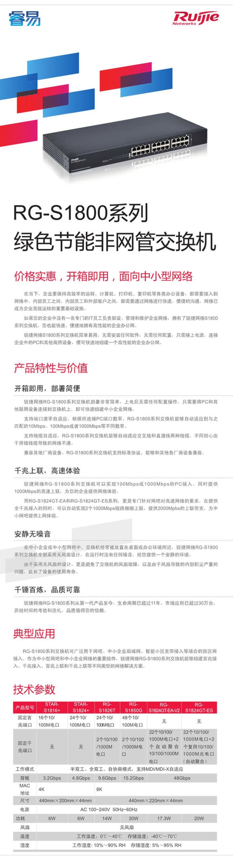 锐捷(Ruijie) RG-S1850G 48口10100M自适应交换机(图5) 锐捷(Ruijie) RG-S1850G 48口10100M自适应交换机(图5)